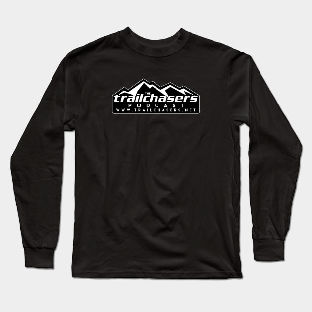 TC Official Logo All White Long Sleeve T-Shirt by trailchasers